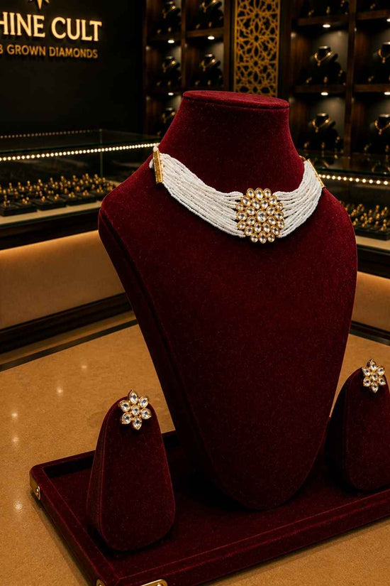 Kundal-Polki Short Necklace NS-34