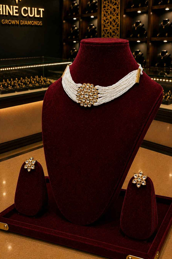 Kundal-Polki Short Necklace NS-34