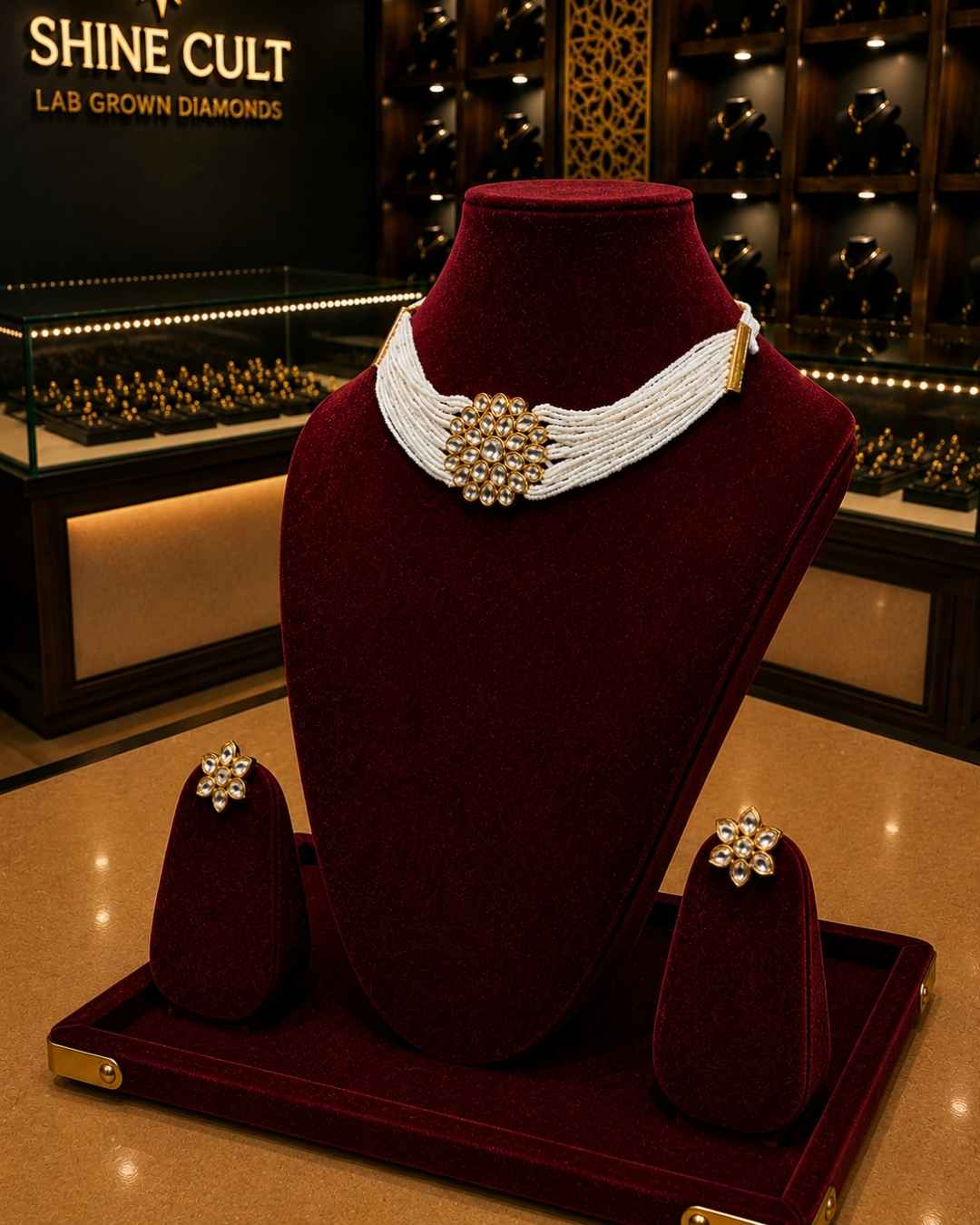 Kundal-Polki Short Necklace NS-34