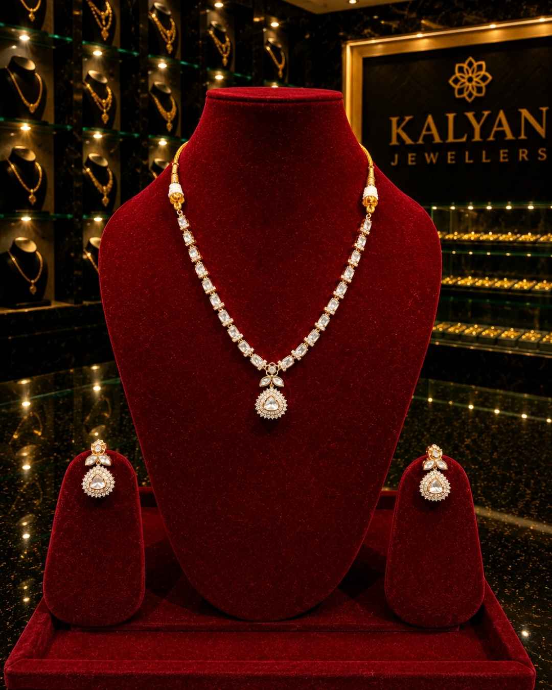 Kundal-Polki Short Necklace NS-36