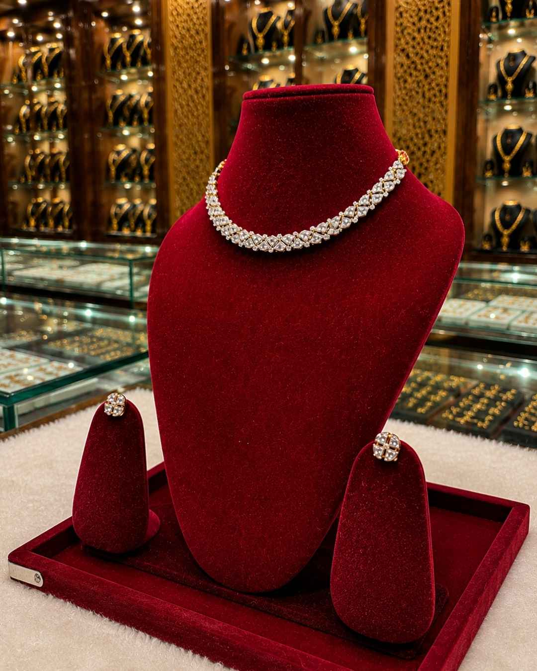 Kundal-Polki Short Necklace NS-3