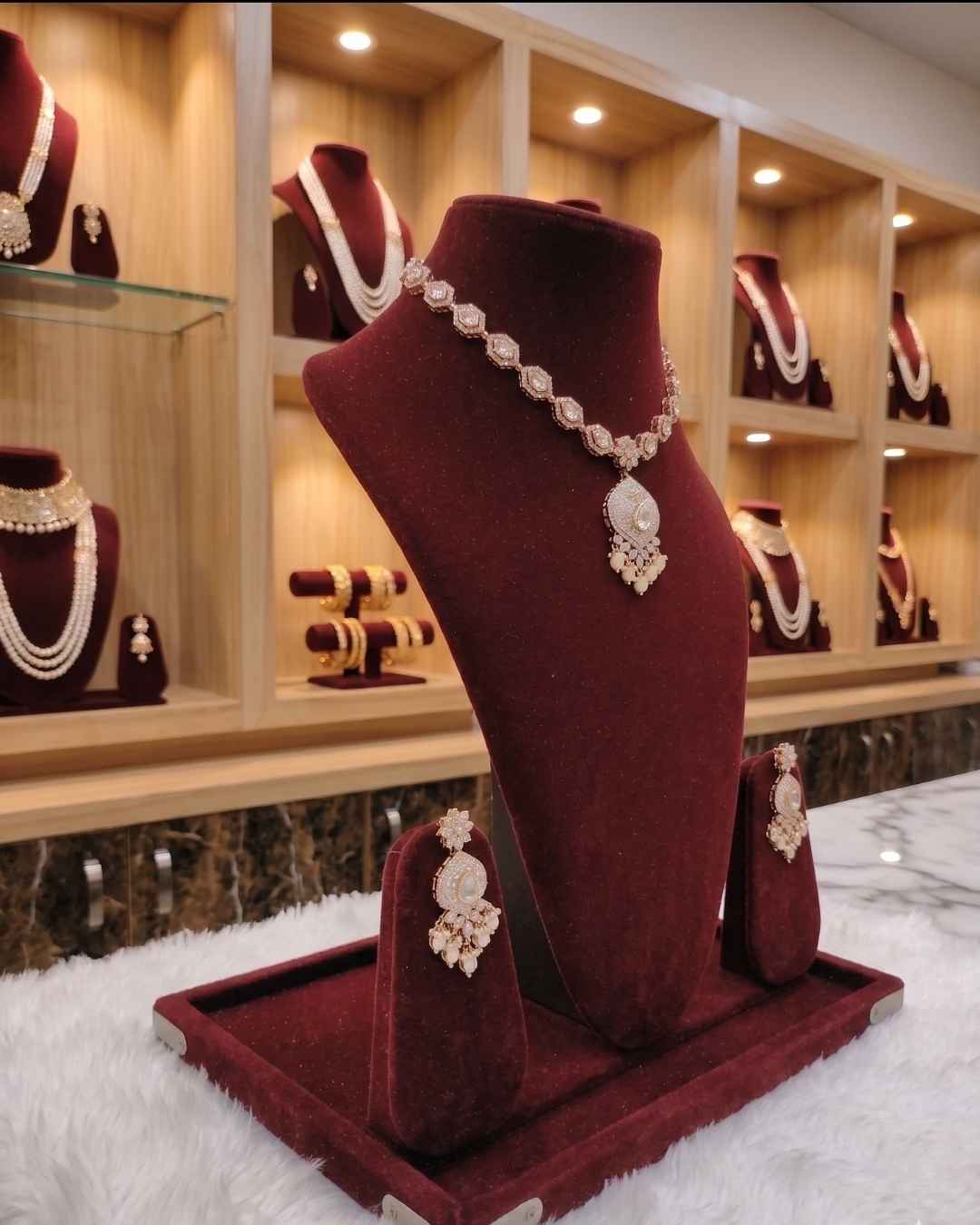 Kundal-Polki Short Necklace NS-41