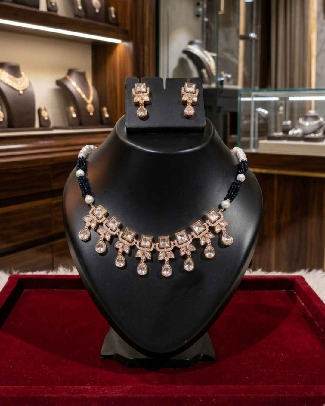 Kundal-Polki Short Necklace NS-43