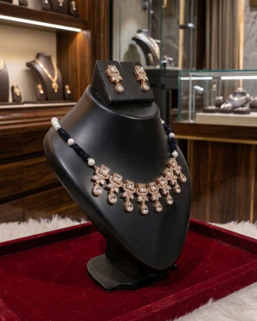 Kundal-Polki Short Necklace NS-43