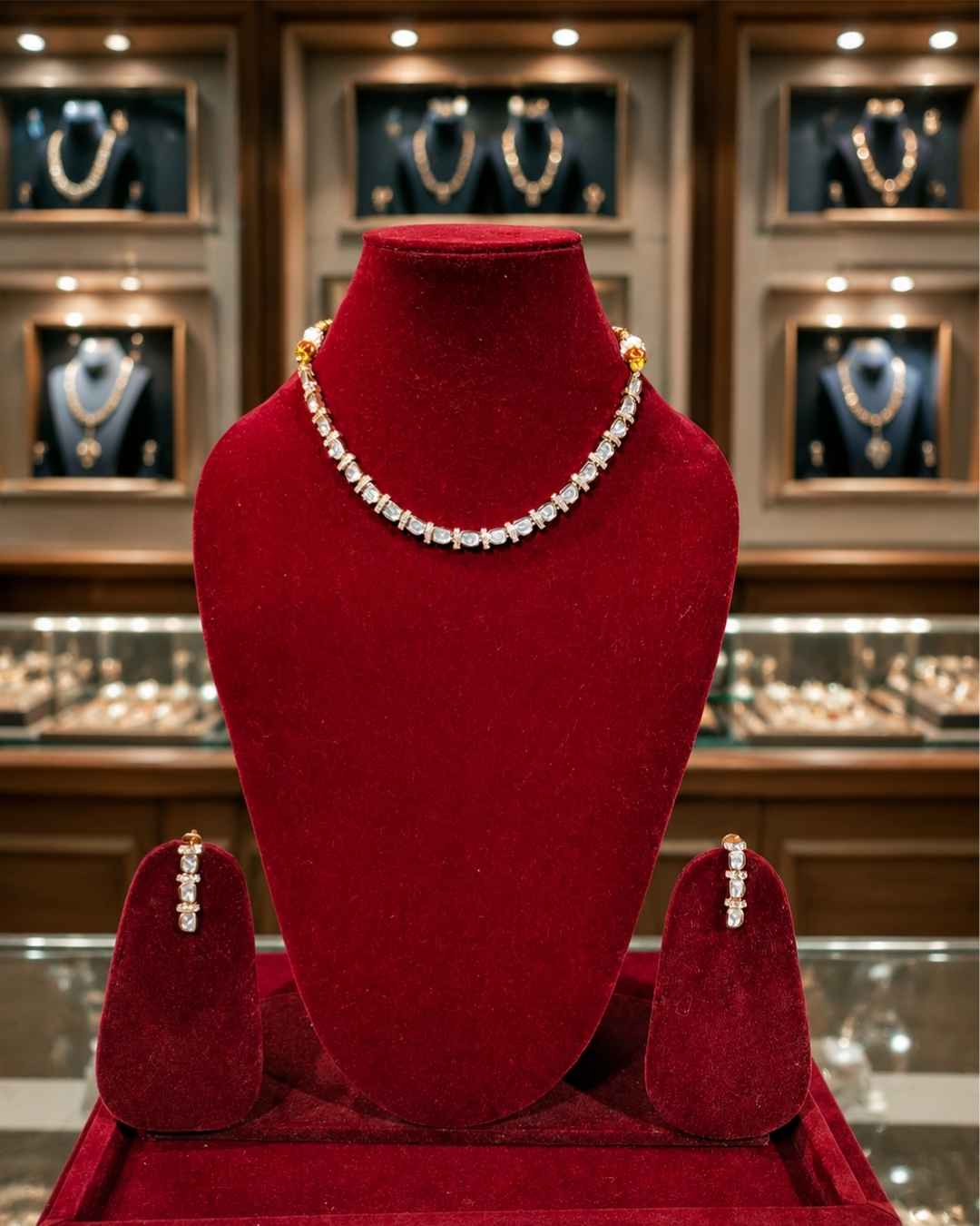 Kundal-Polki Short Necklace NS-44