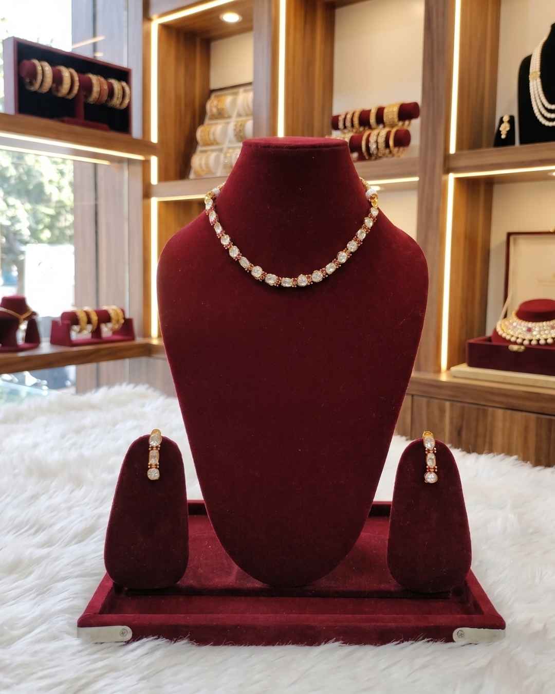 Kundal-Polki Short Necklace NS-45