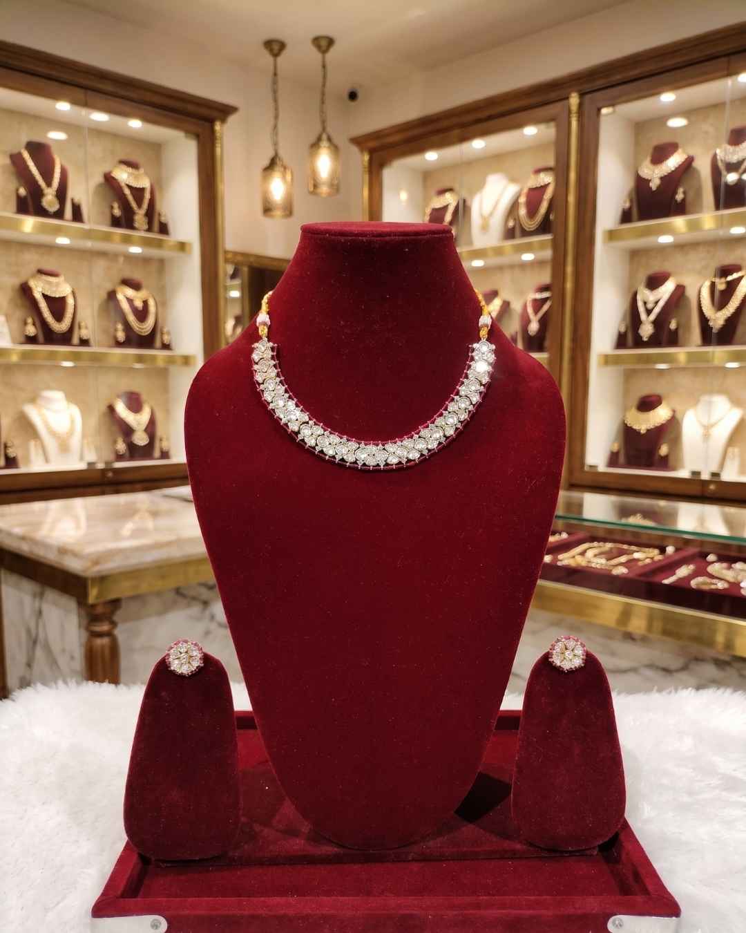 Kundal-Polki Short Necklace NS-46