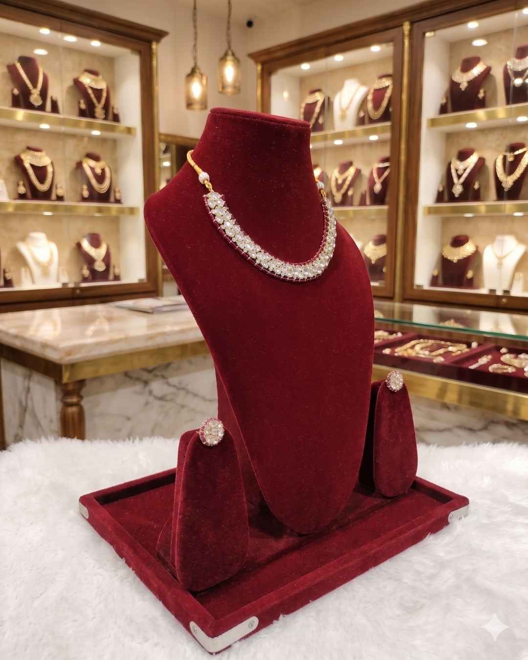 Kundal-Polki Short Necklace NS-46