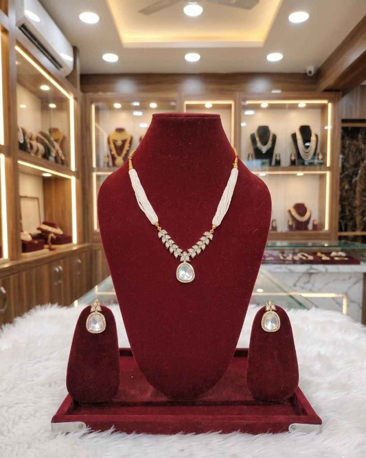 Kundal-Polki Short Necklace NS-47