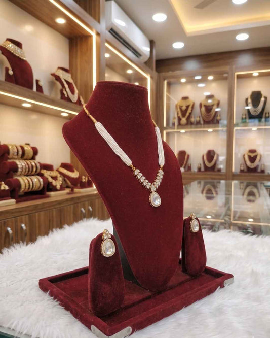 Kundal-Polki Short Necklace NS-47