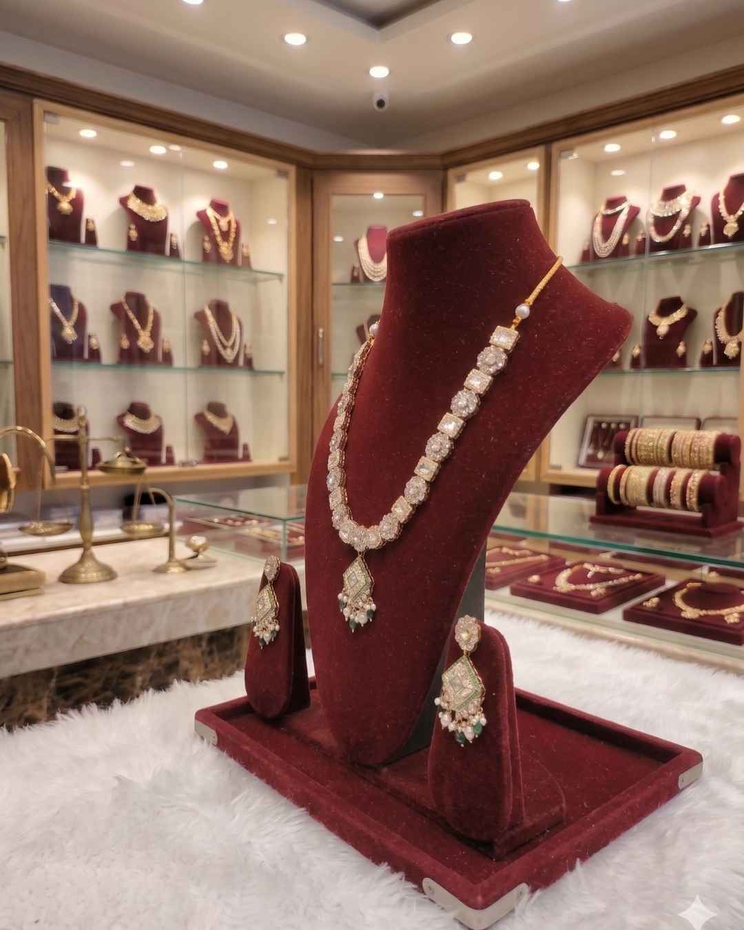 Kundal-Polki Short Necklace NS-48