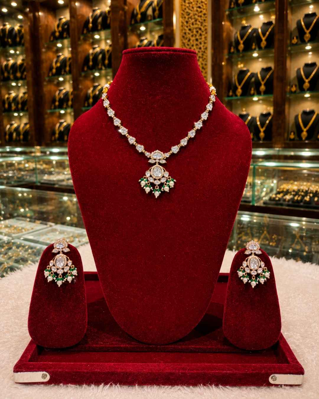Kundal-Polki Short Necklace NS-5