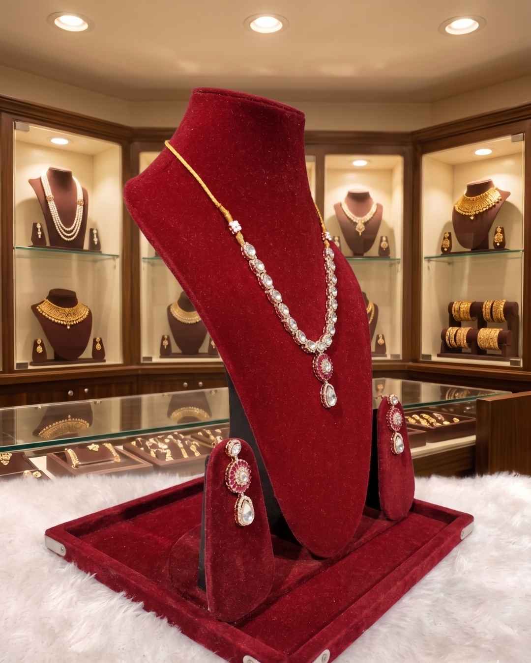 Kundal-Polki Short Necklace NS-50