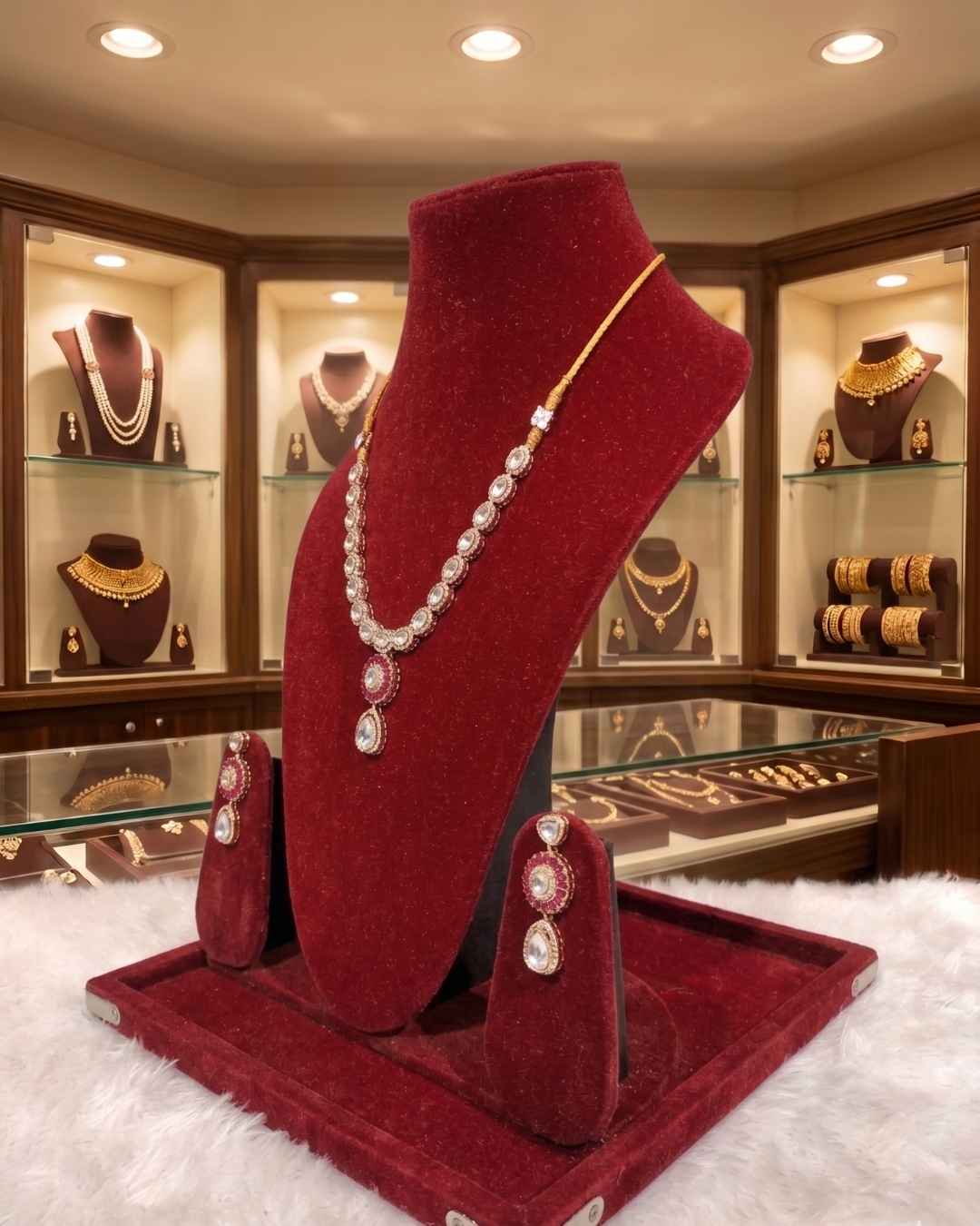 Kundal-Polki Short Necklace NS-50