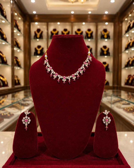 Kundal-Polki Short Necklace NS-52