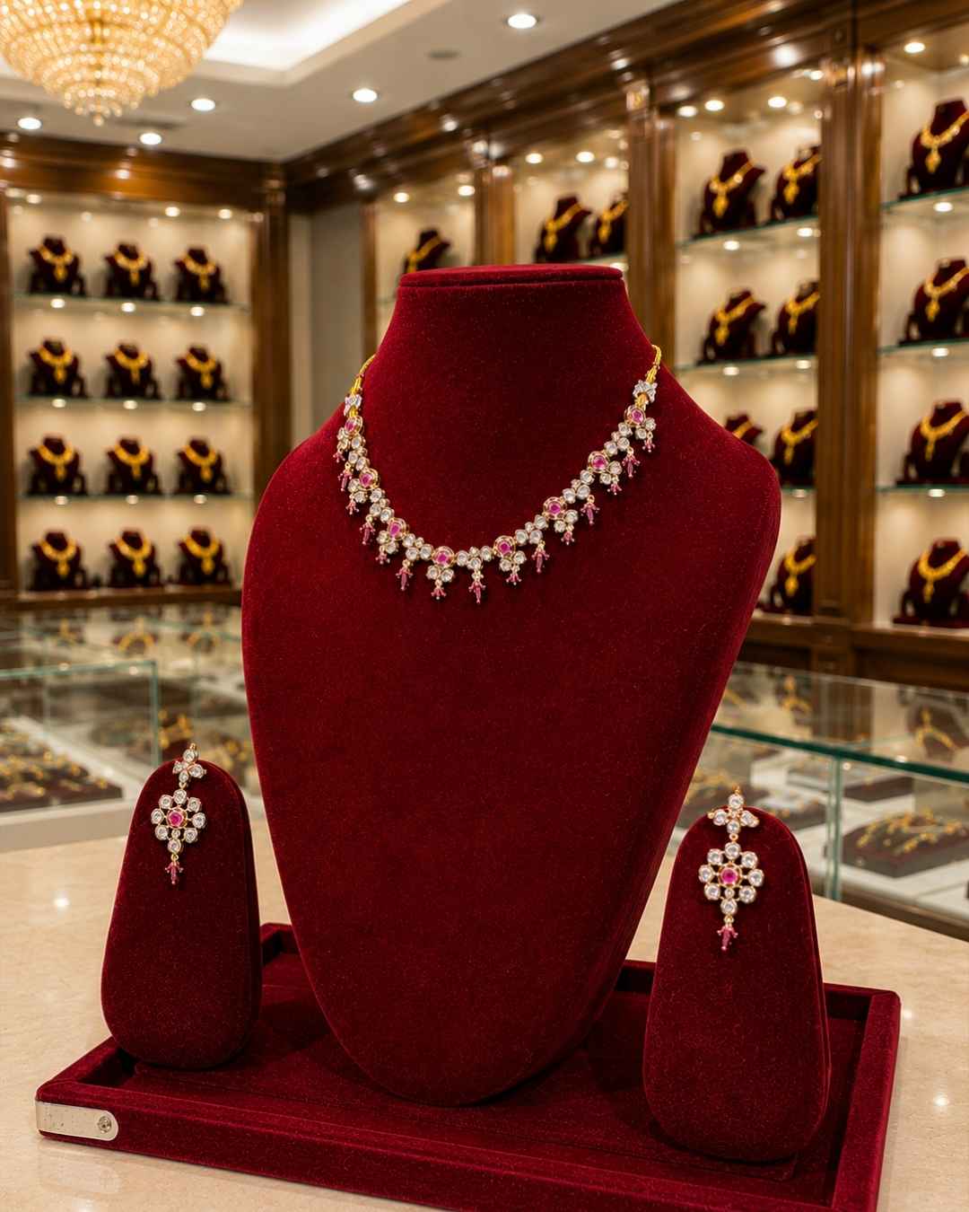 Kundal-Polki Short Necklace NS-52
