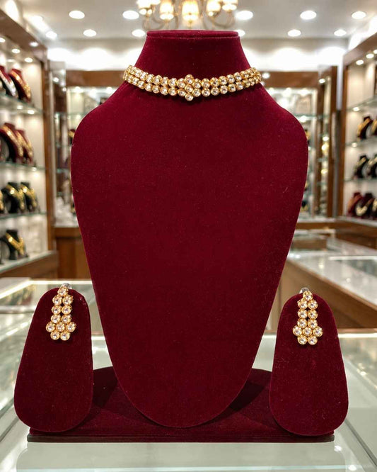 Kundal-Polki Short Necklace NS-53