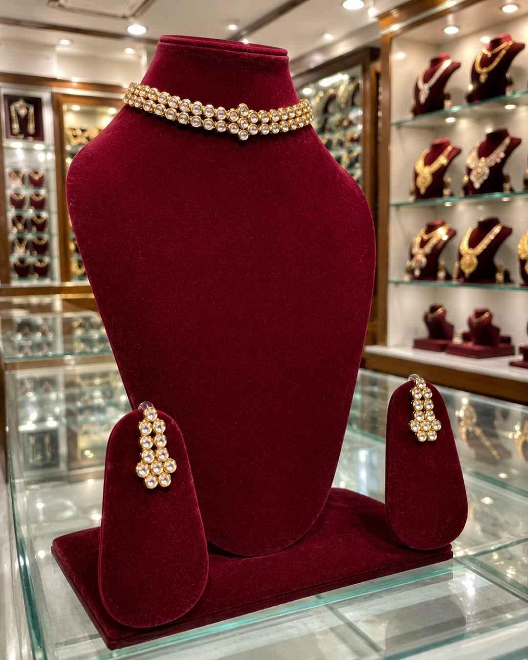 Kundal-Polki Short Necklace NS-53
