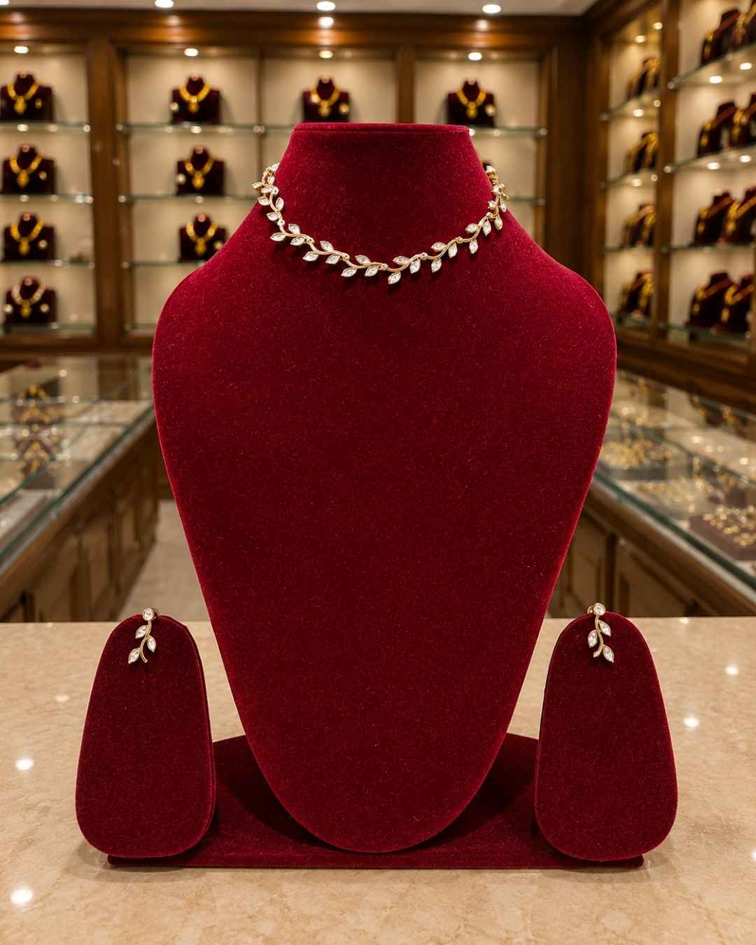 Kundal-Polki Short Necklace NS-55