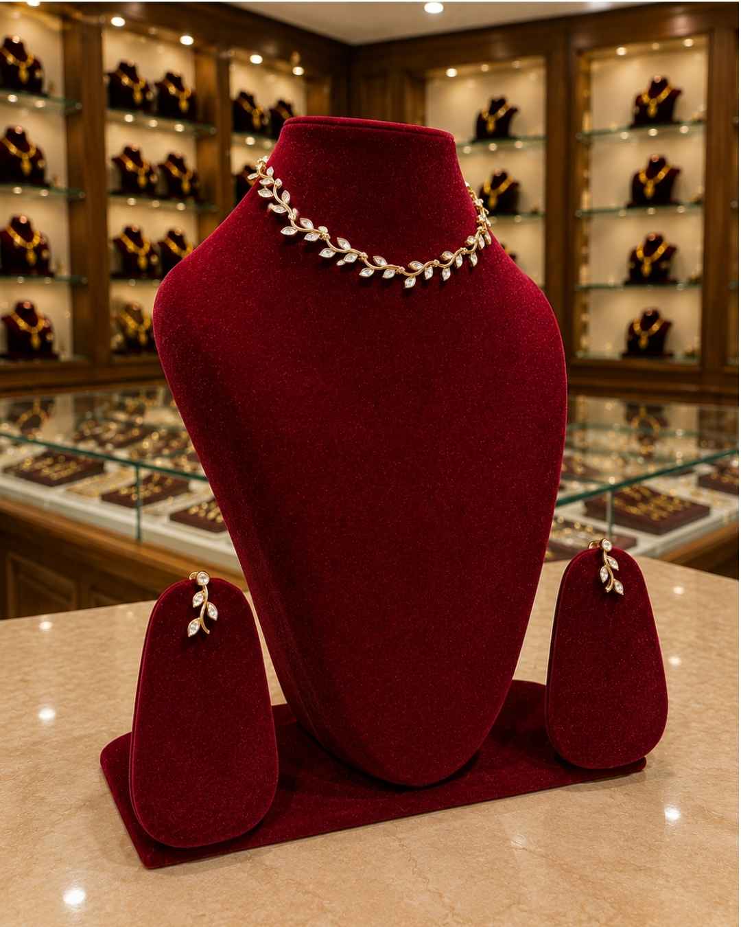 Kundal-Polki Short Necklace NS-55
