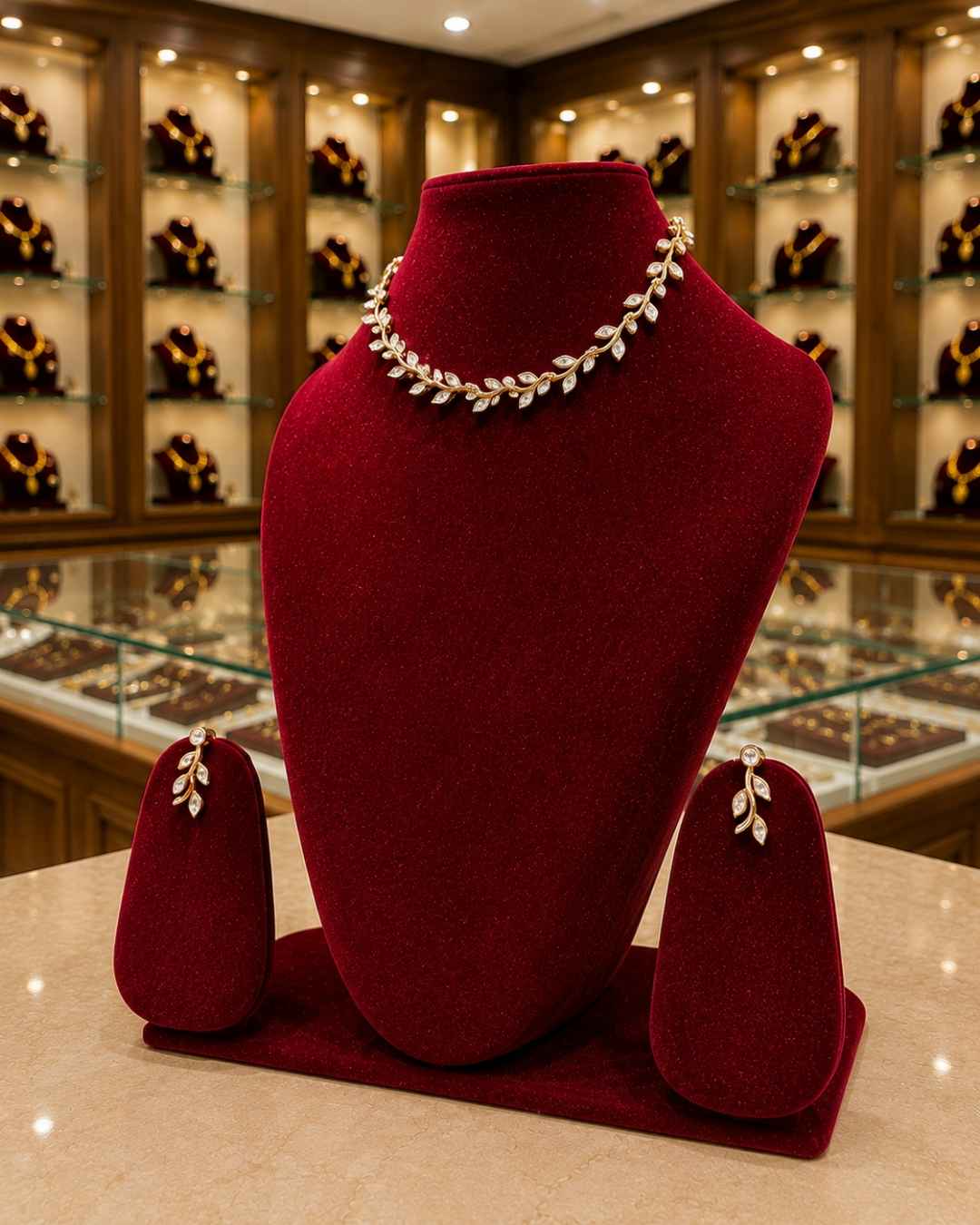 Kundal-Polki Short Necklace NS-56