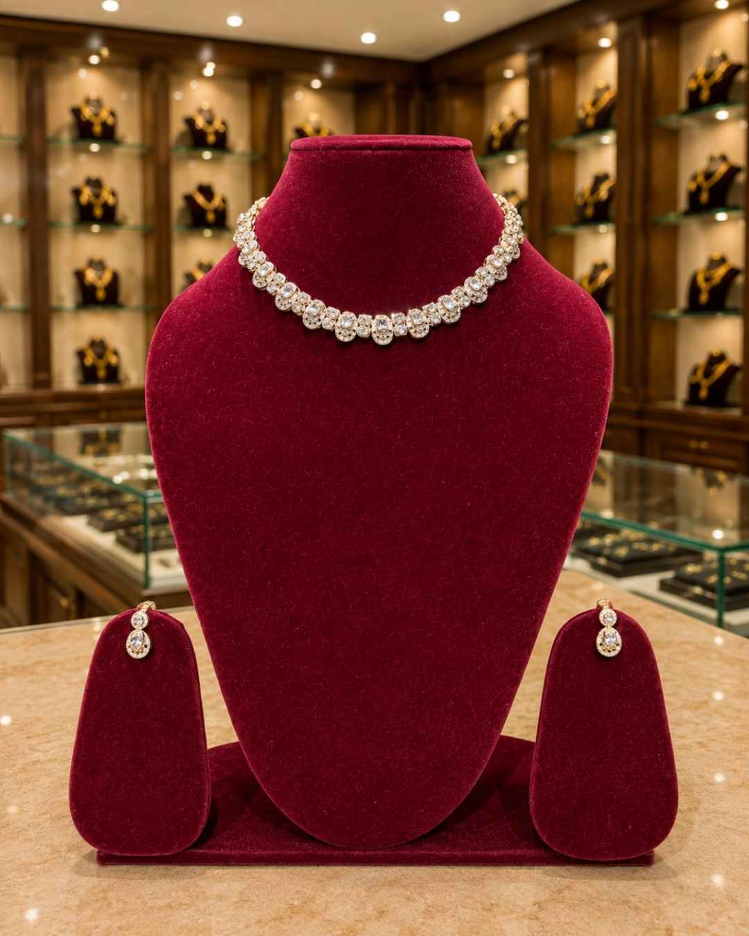 Kundal-Polki Short Necklace NS-57