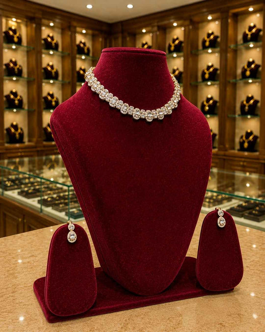 Kundal-Polki Short Necklace NS-57