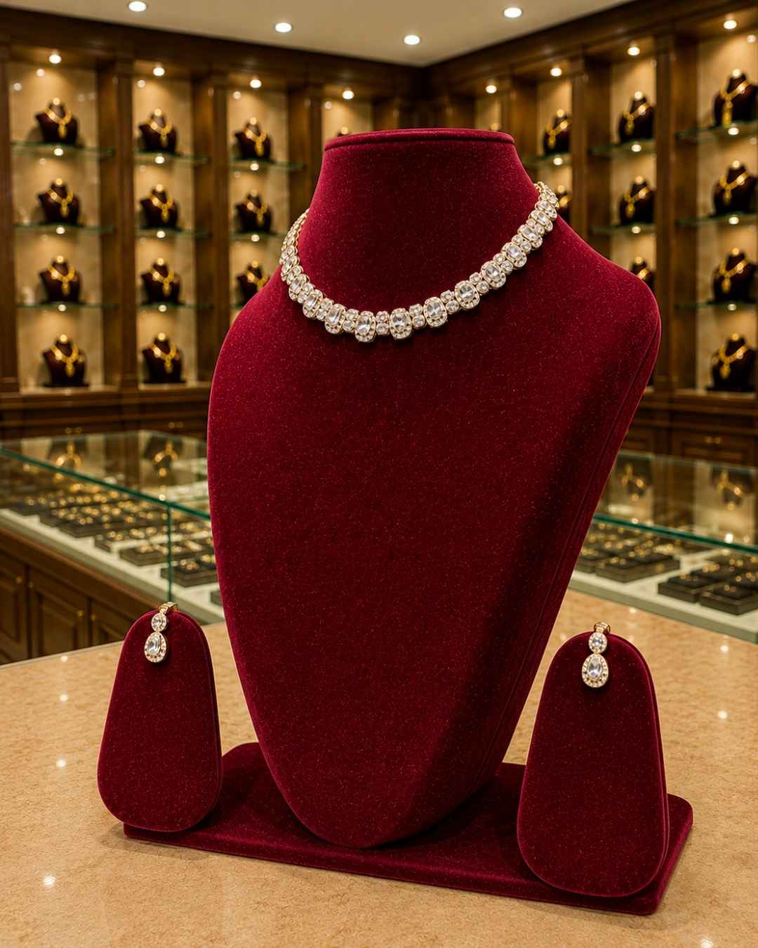 Kundal-Polki Short Necklace NS-57