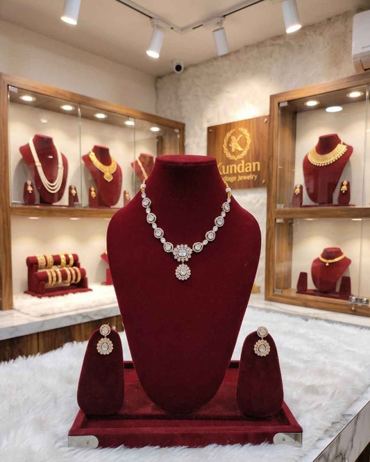 Kundal-Polki Short Necklace NS-58