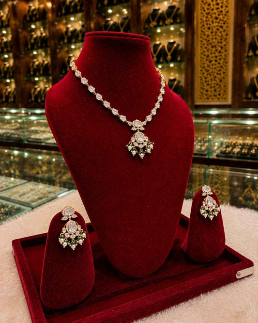 Kundal-Polki Short Necklace NS-5