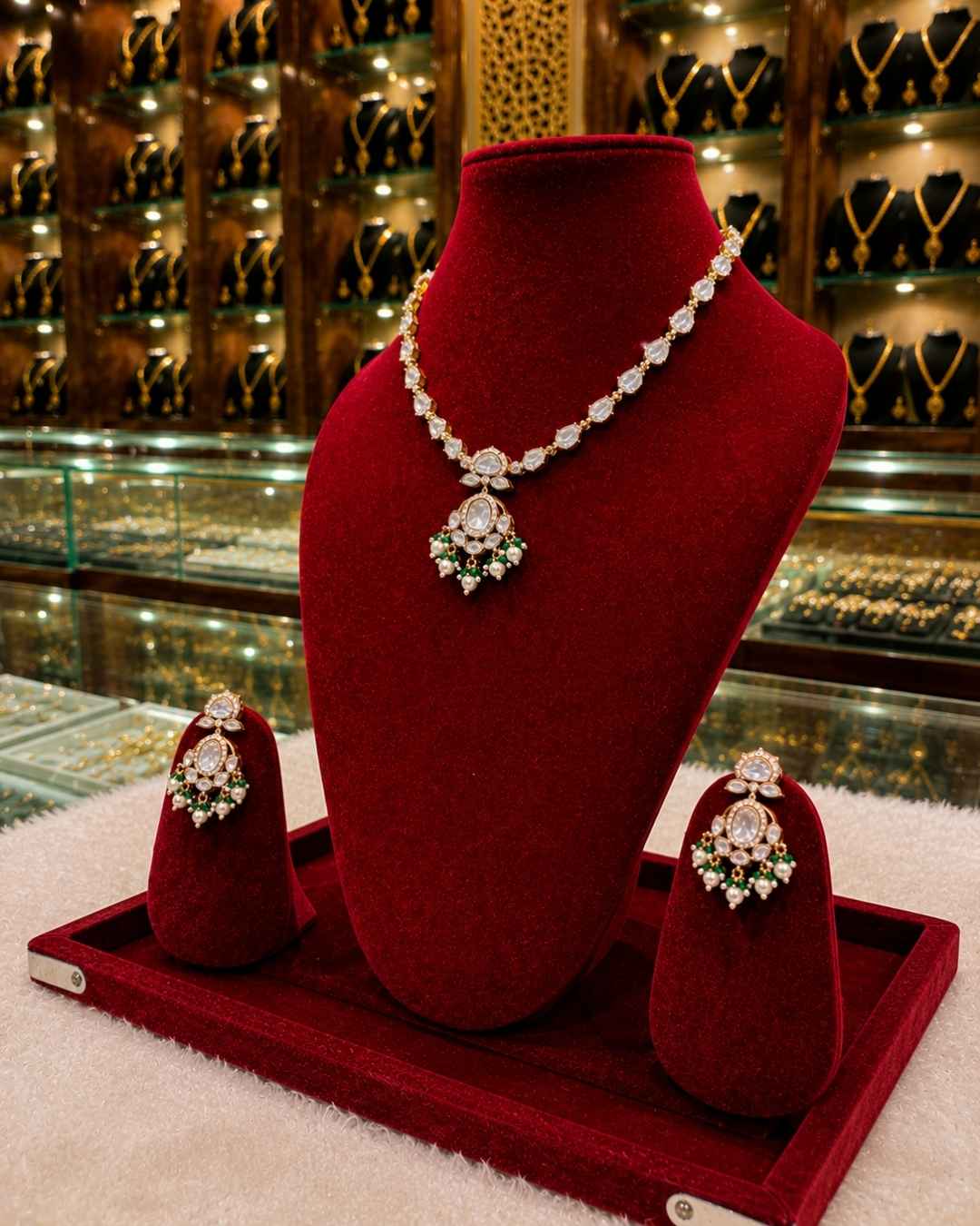 Kundal-Polki Short Necklace NS-5