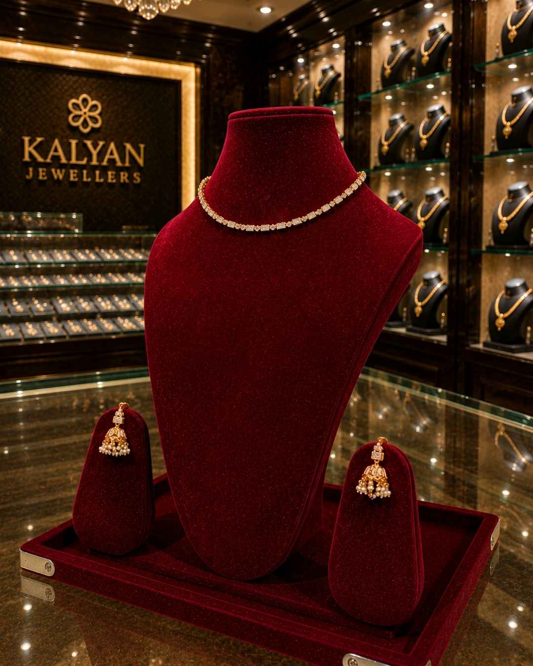 Kundal-Polki Short Necklace NS-8
