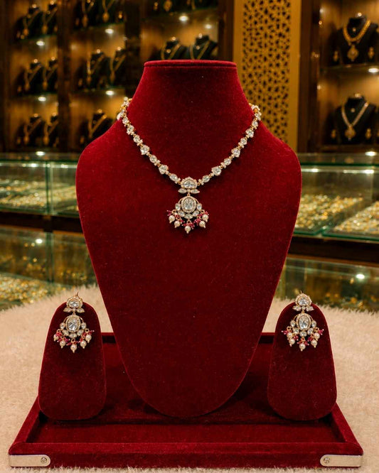 Kundal-Polki Short Necklace NS-9