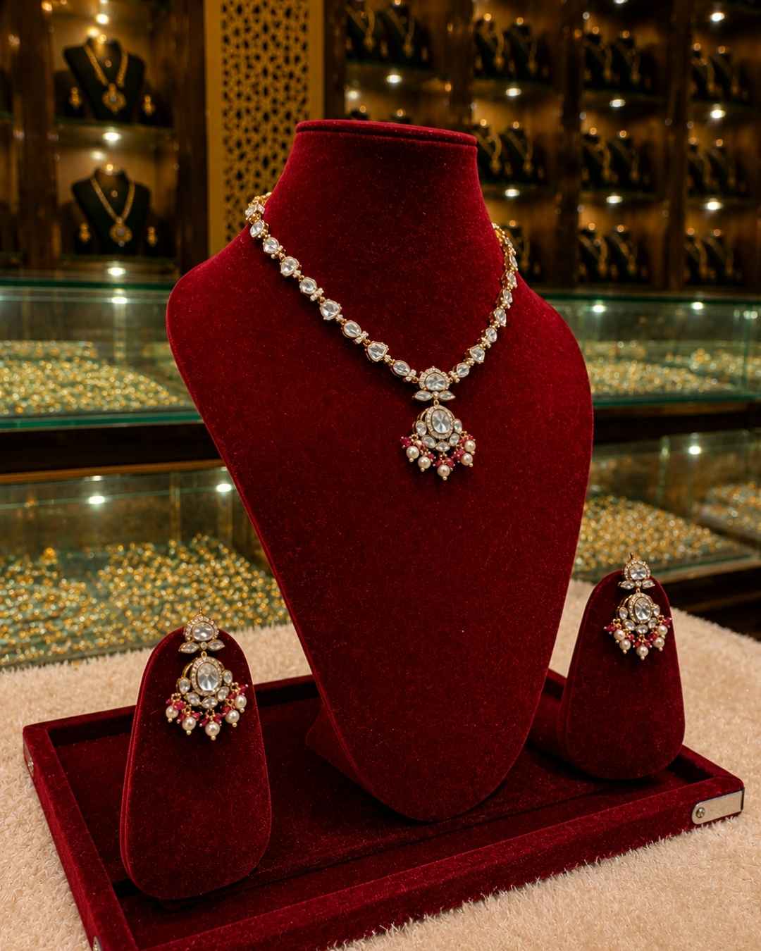 Kundal-Polki Short Necklace NS-9