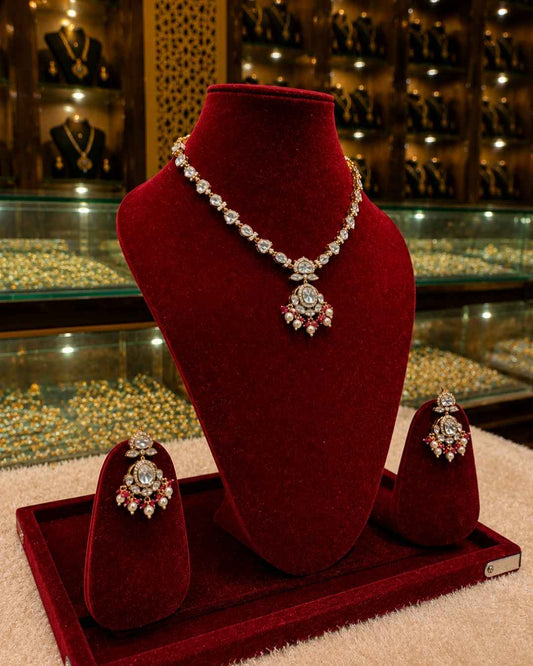 Kundal-Polki Short Necklace NS-9