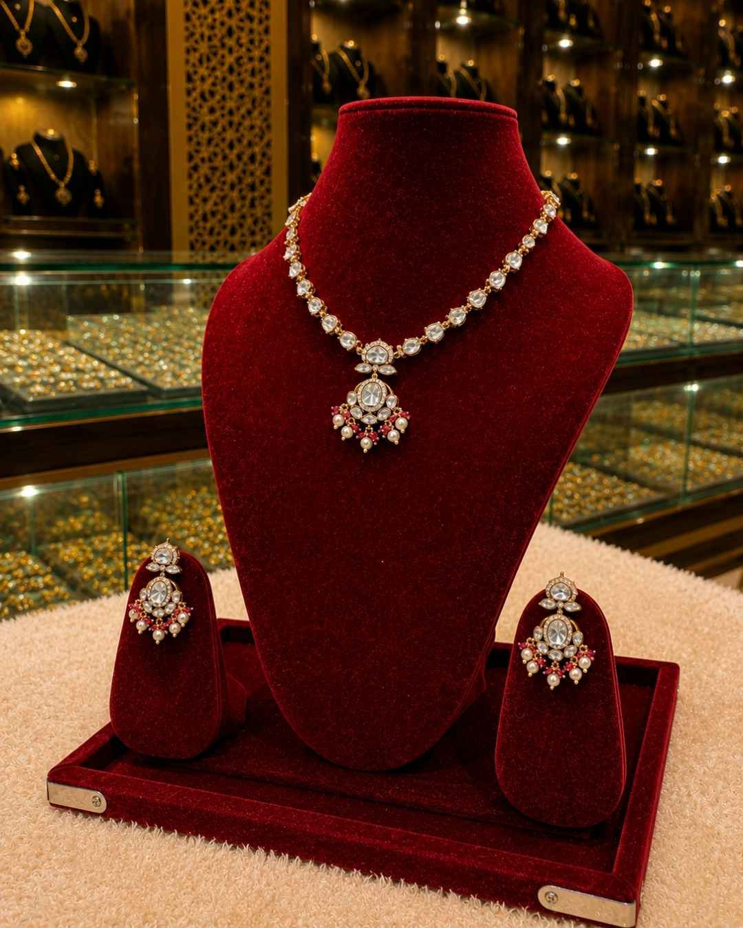 Kundal-Polki Short Necklace NS-9