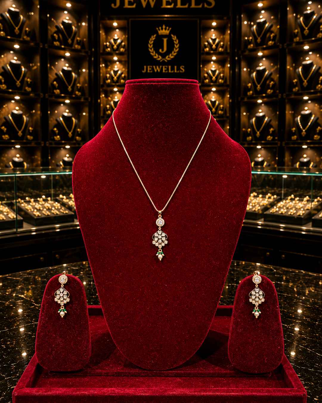 Kundan Polki Pendant Set PS-10