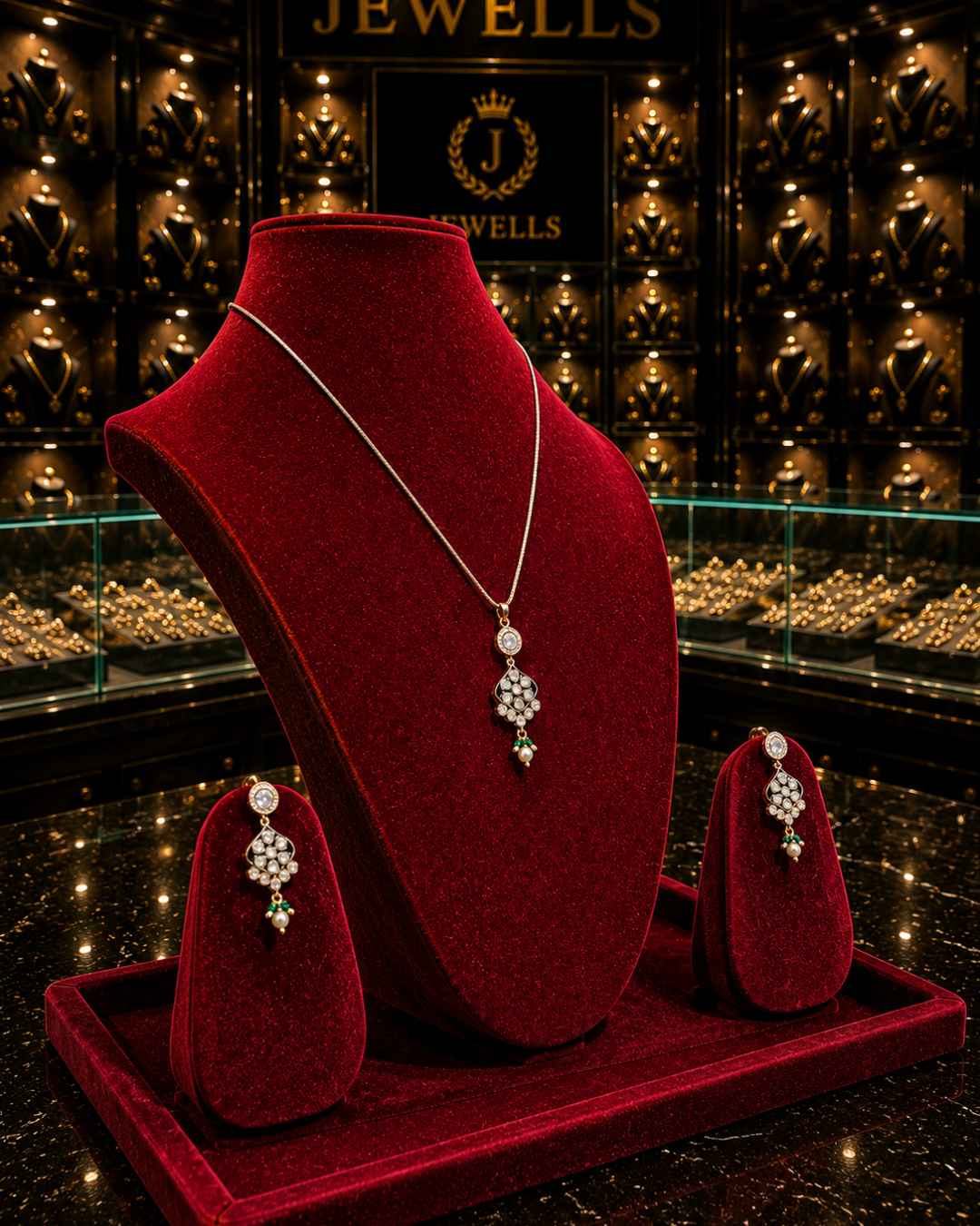 Kundan Polki Pendant Set PS-10