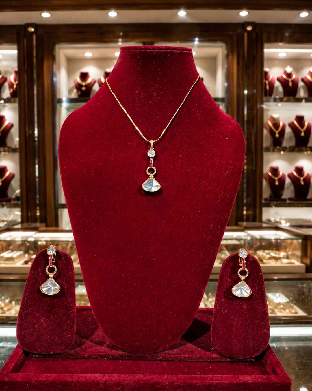 Kundan Polki Pendant Set PS-11