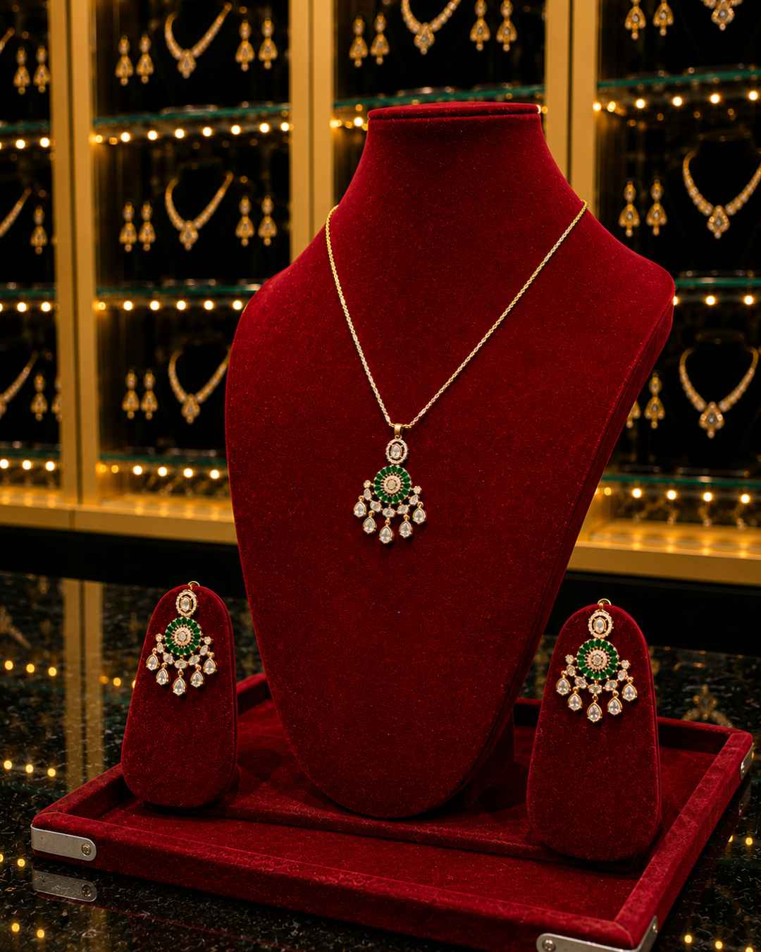 Kundan Polki Pendant Set PS-12