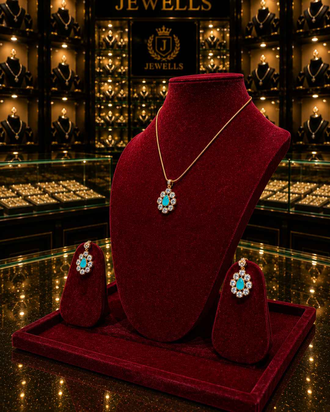 Kundan Polki Pendant Set PS-1