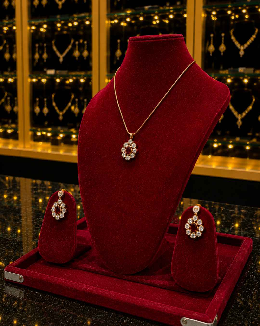 Kundan Polki Pendant Set PS-2