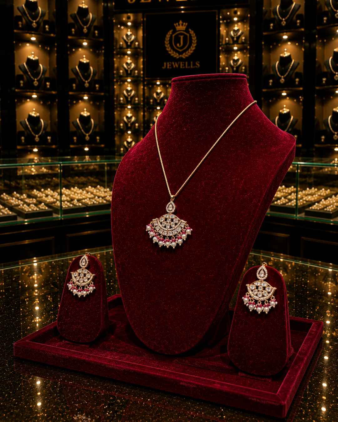 Kundan Polki Pendant Set PS-3