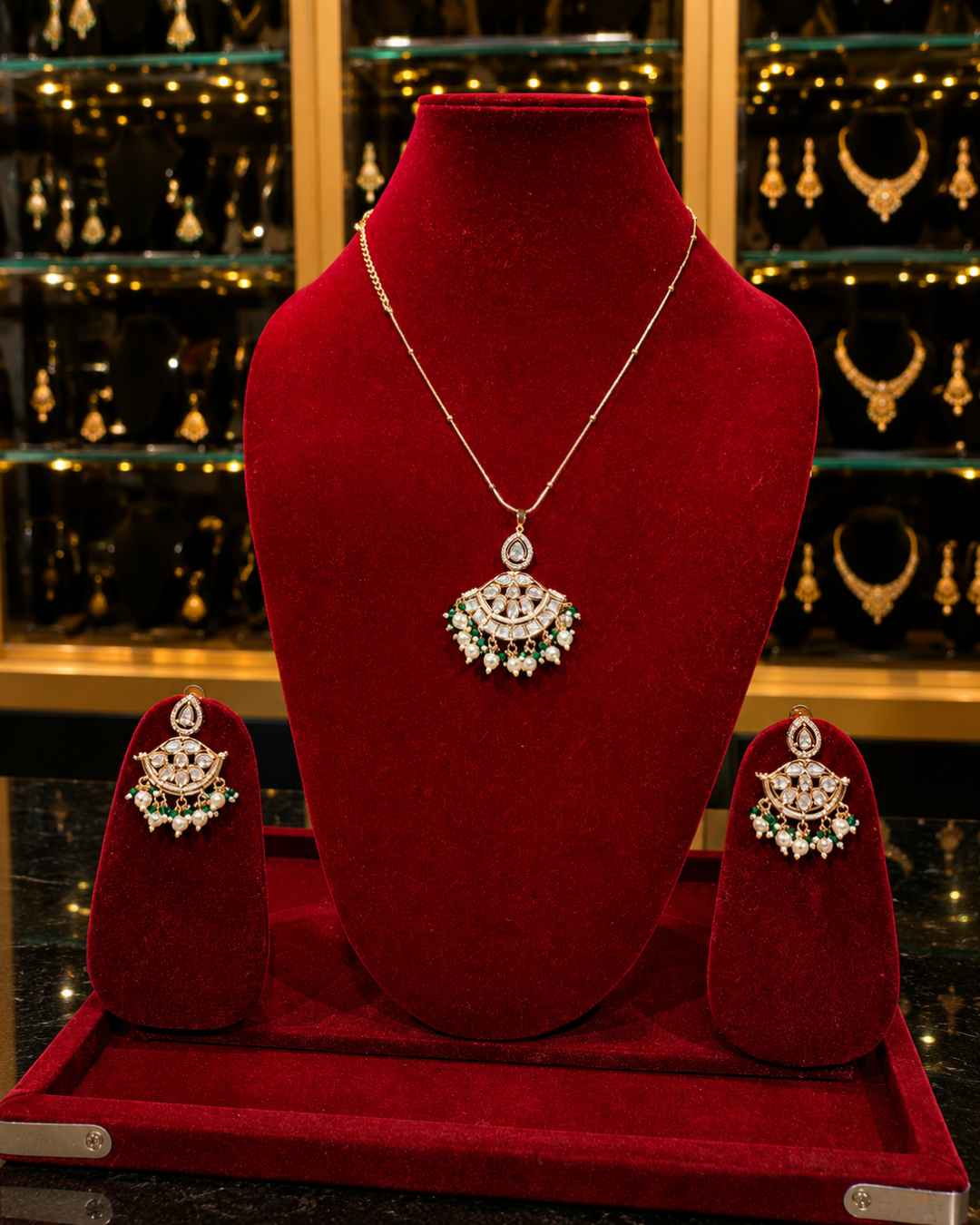 Kundan Polki Pendant Set PS-4