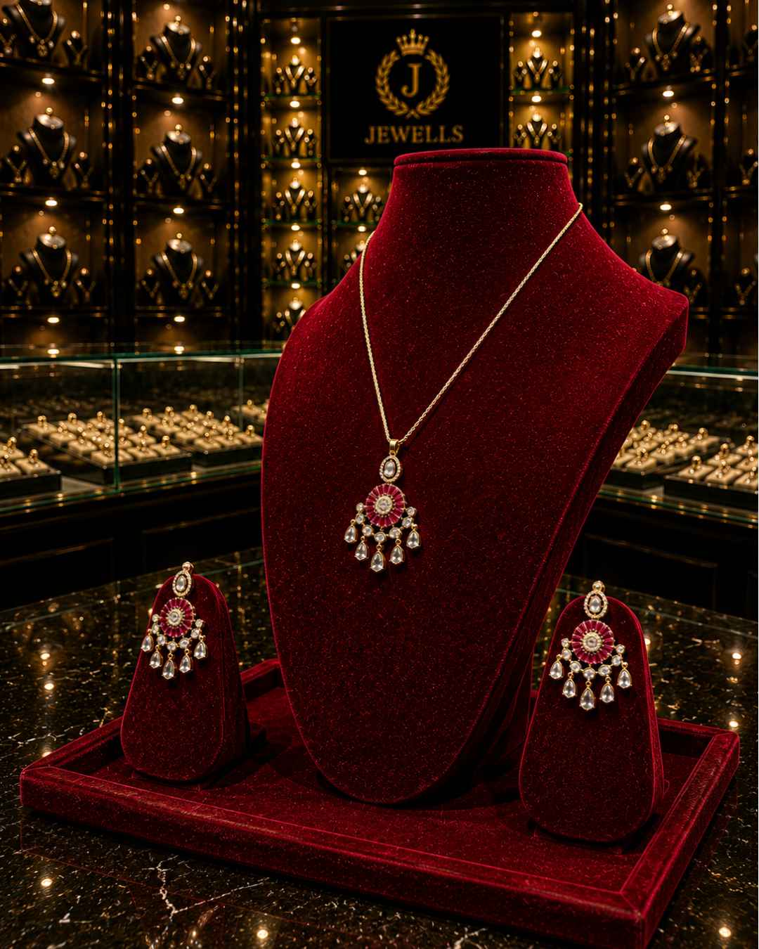 Kundan Polki Pendant Set PS-7