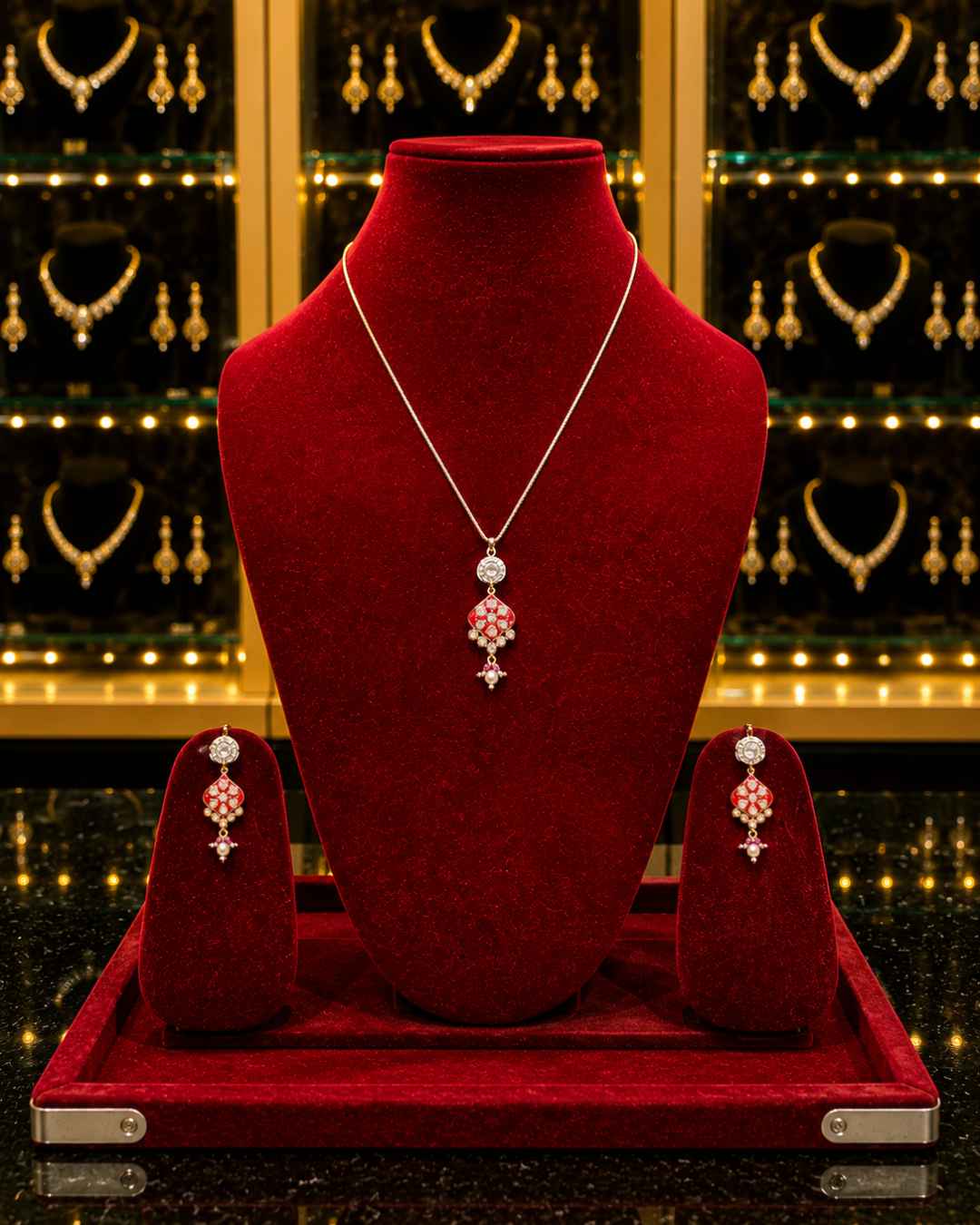 Kundan Polki Pendant Set PS-9