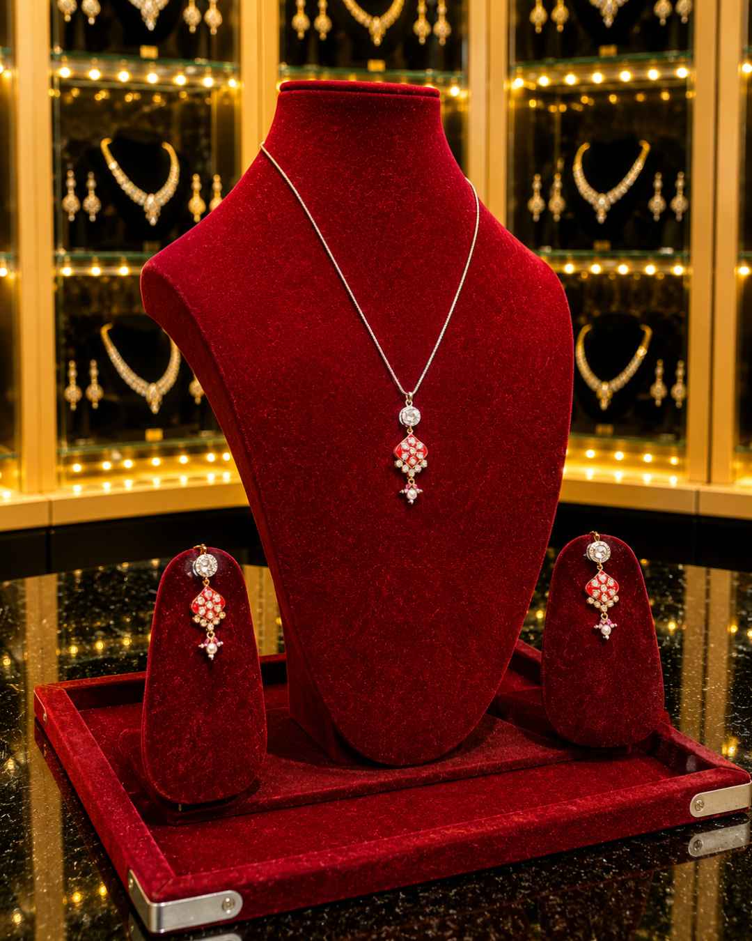 Kundan Polki Pendant Set PS-9