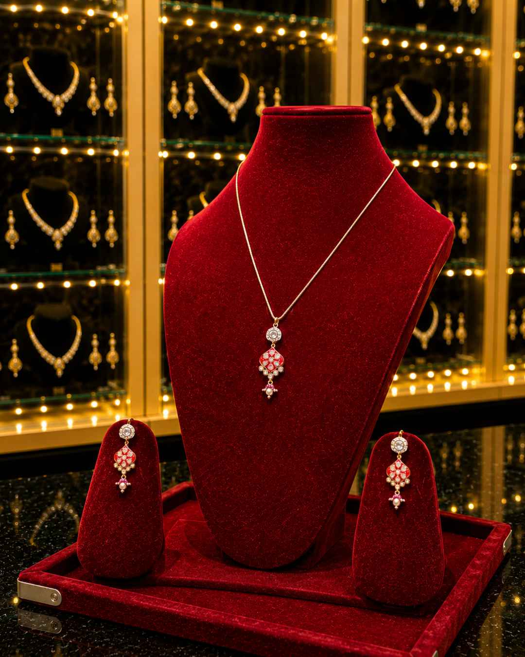 Kundan Polki Pendant Set PS-9