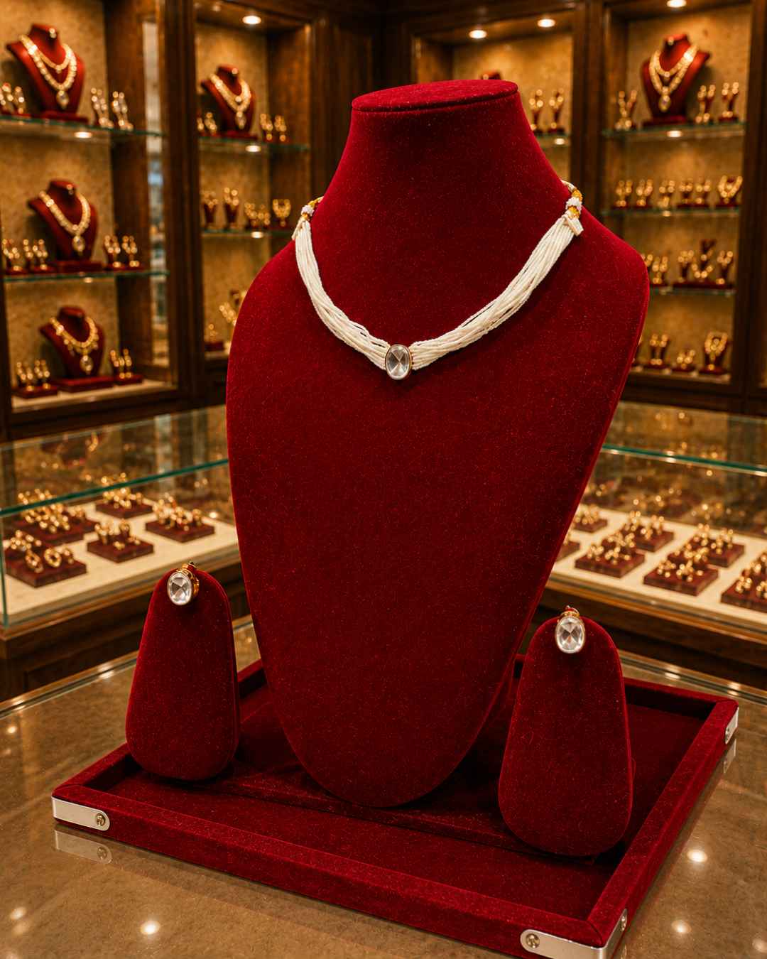 Moissanite Pendant Set PS-1