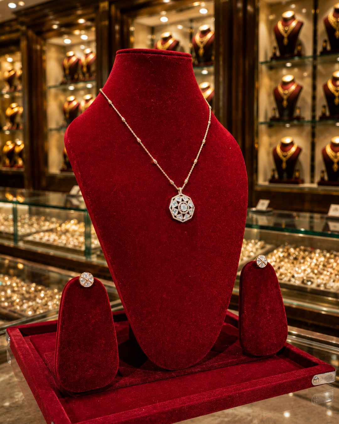 Moissanite Pendant Set PS-2